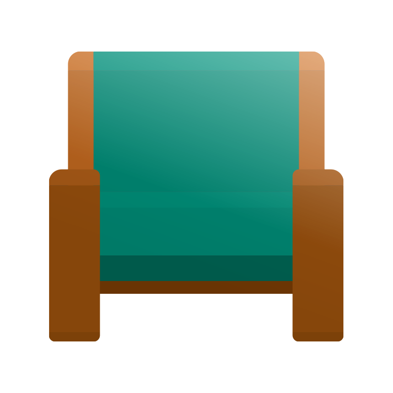 一人掛けのソファーの商用無料アイコンイラスト