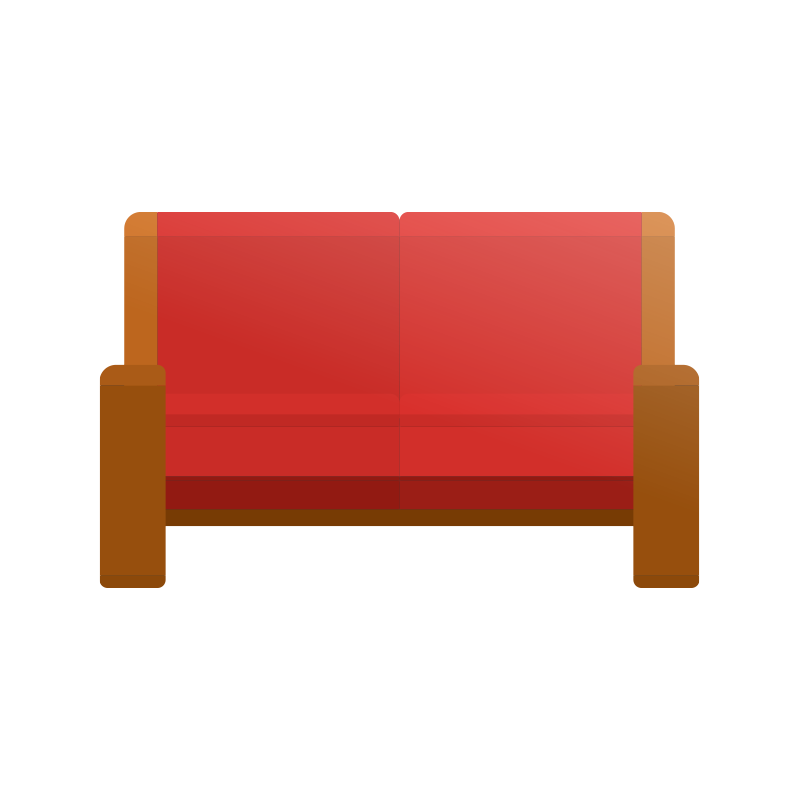 二人掛けソファーの商用無料アイコンイラスト