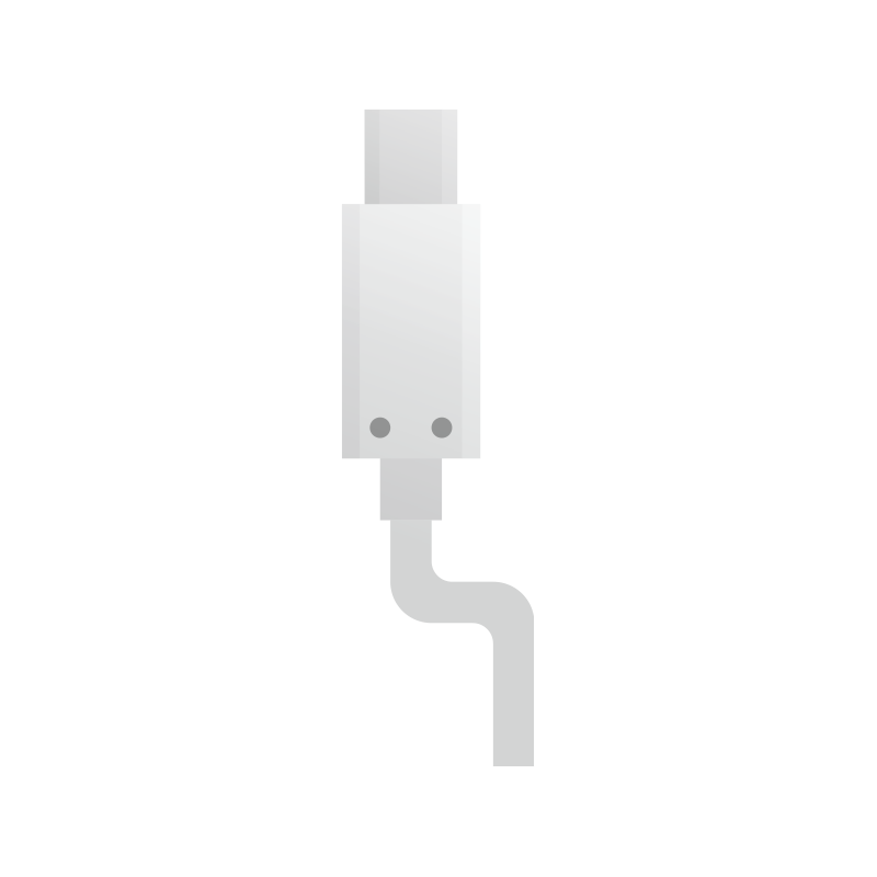 USB-typeCのケーブルの商用無料アイコンイラスト