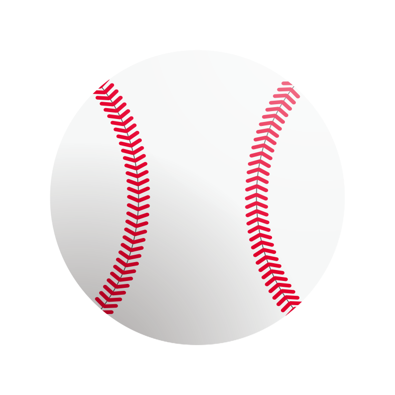 野球のボールの商用無料イラスト